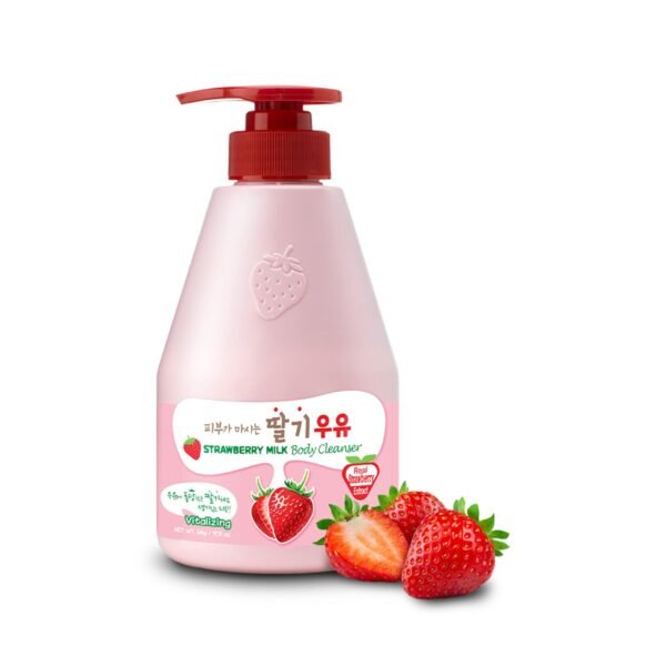 [KWAILNARA] Milk Body Cleanser Strawberry 560g - Imagen 2